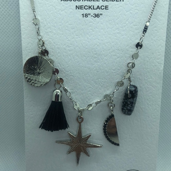 New Necklace glass and genuine accents - Picture 2 of 2